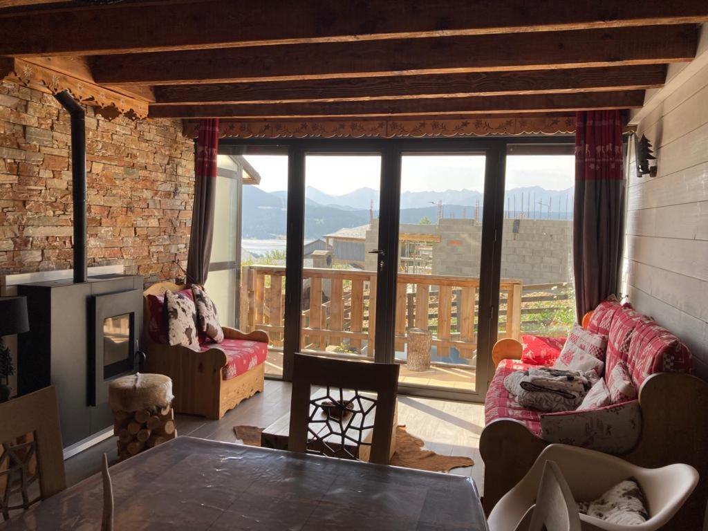 Chalet Cosy Renove Avec Vue Sur Le Lac Les Angles  Exteriör bild